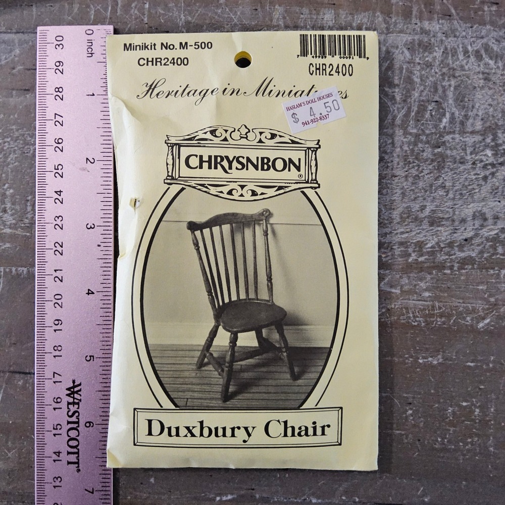 VTG Chrysnbon Duxbury Chair Miniature Kit M-500 Brown Heritage in Miniatures - Picture 6 of 6